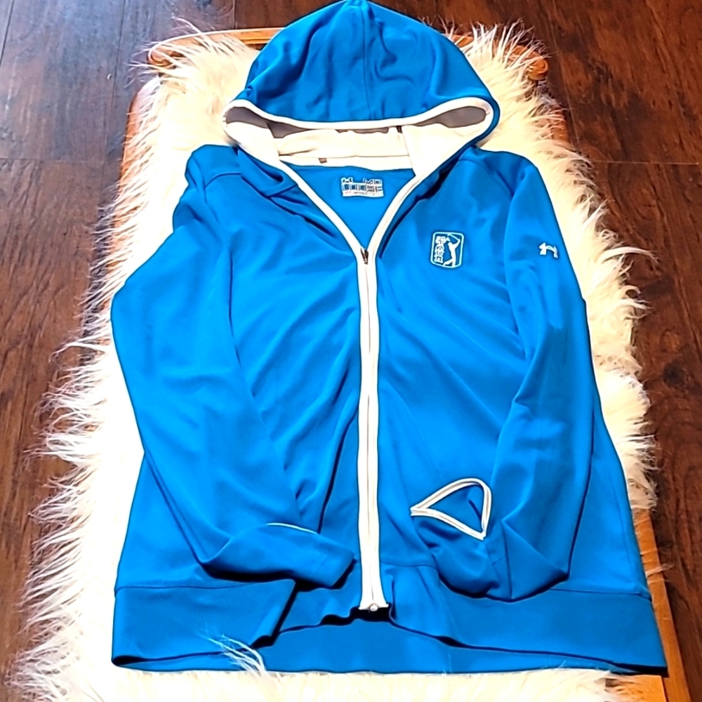 Under armour jacket, Women's size M loose fit track very lightweight ja…